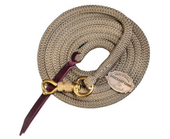 Brockamp Führseil  Lead Rope versch. Ausführungen 01 schwarz/silber/beige 2,70 m 09 Zügelsnap vernickelt rund