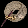Brockamp Führseil  Lead Rope versch. Ausführungen 01 schwarz/silber/beige 2,70 m 05 Drehkippkarabiner Inox