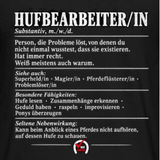 T-Shirt "Hufbearbeiter - Duden"